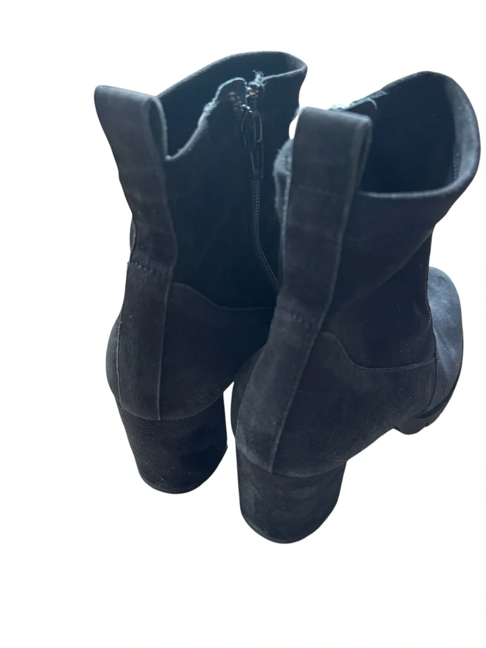 PAUL GREEN Nadia Suede Lug Sole sock black Bootie PLATFORM 4.5 AU 7 US luxury
